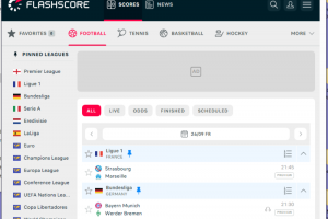 Парсер flashscore на статус стадиона