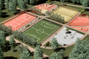 Визуализация концепции спортивной площадки