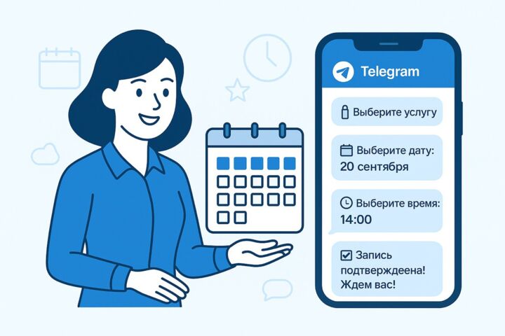 Telegram-бот для записи: бронирования, напоминаний и отзывов