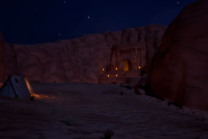 Египетский храм в скалах