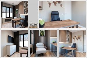 Проект кабинета в доме 10 м2.