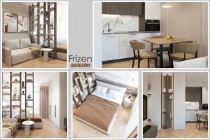 Проект гостиной в однокомнатной квартире 30 м2.