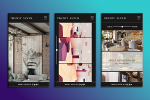 Дизайн мобильной версии сайта  бюро "Twenty Seven