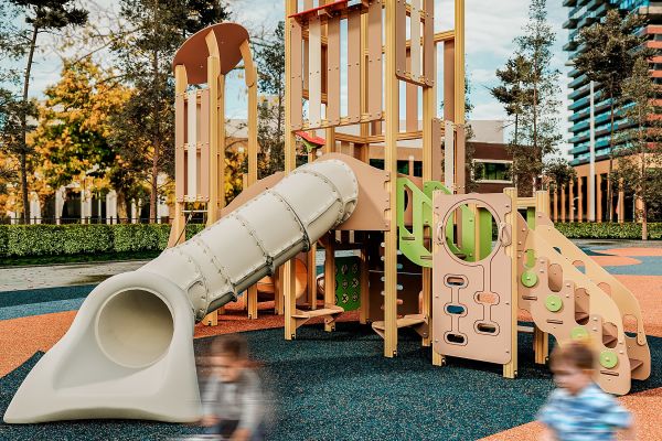 3d визуализация детской площадки.