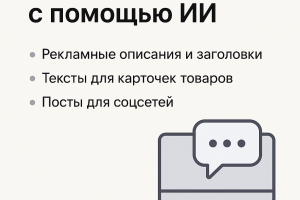 Создание рекламных и товарных текстов с помощью ИИ для картчок товаров и продвижения клиента