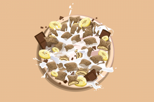 Иллюстрация подушечек для хлопьев