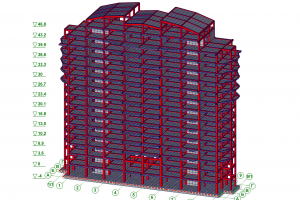 Жилое здание с офисами 16 эт. Сейсмика 8 б.