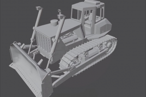 Моделирование бульдозера ЧЗПТ ДР10 для 3D-печати: сборная конструкция