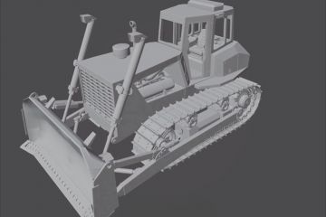 Моделирование бульдозера ЧЗПТ ДР10 для 3D-печати: сборная конструкция