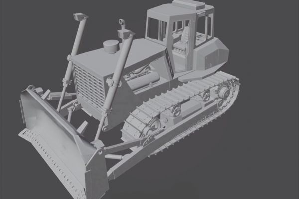 Моделирование бульдозера ЧЗПТ ДР10 для 3D-печати: сборная конструкция