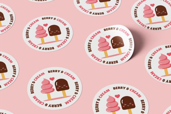 Фирменный стиль для островка "Berry cream"