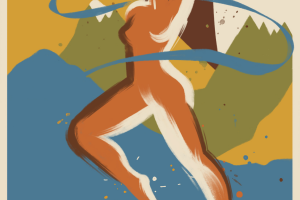 Спортивный плакат в стиле 70х