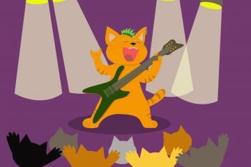 Иллюстрации для челленджа Skillbox "Рисуем котиков"