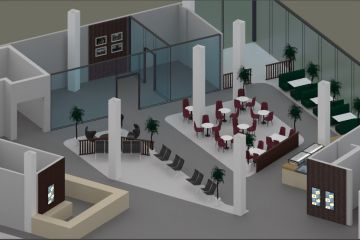 Зона ожидания для посетителей в торговом центре