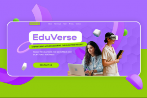 Лэндинг под ключ для современной обучающей платформы EduVerse