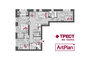 Оформление планов застройщика ТРЕСТ для ЖК "Наука"
