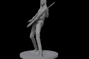 музыкант, статуэтка для печати