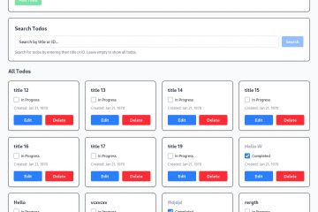 React CRUD Todo‑менеджер (TypeScript + Tailwind + REST API)