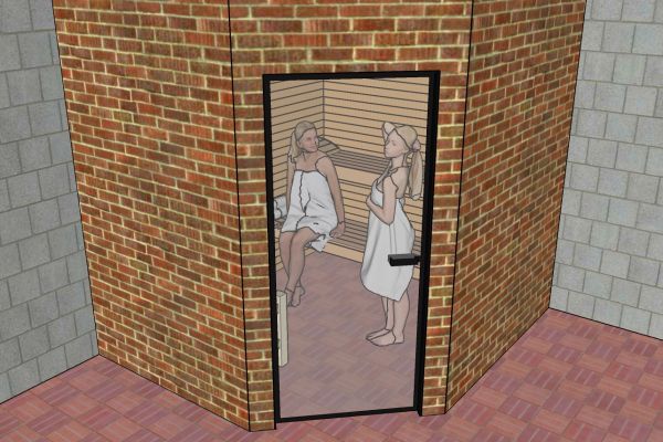 Визуализация Сауны в доме