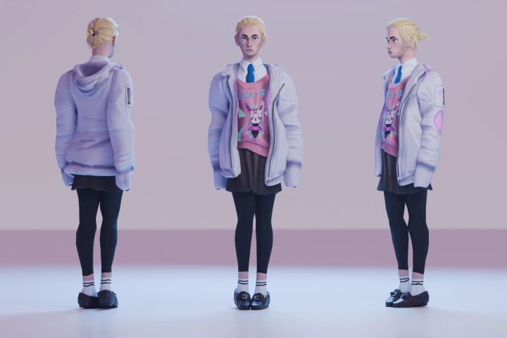 Создание высококачественного 3D персонажа | Game & Animation Ready - 5610363