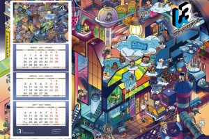 Календарь IT-компании: информационная безопасность в мультяшном стиле