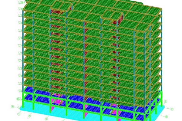 Жилое здание 1 в сейсмическом районе 8 баллов