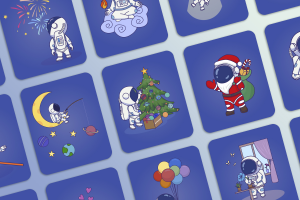 Набор стикеров "Космонавт"