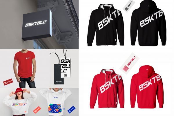 логотип и дизайн одежды для спорт бренда