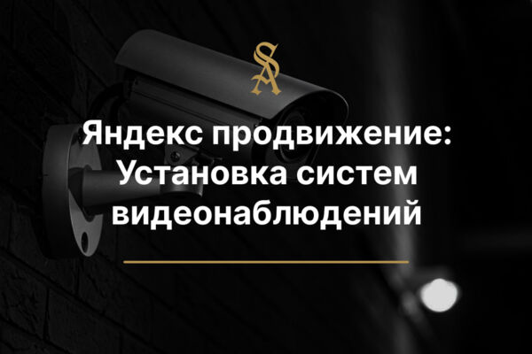 Яндекс продвижение для Установки систем видео наблюдений