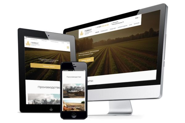 Информационный сайт для сельскохозяйственной компании