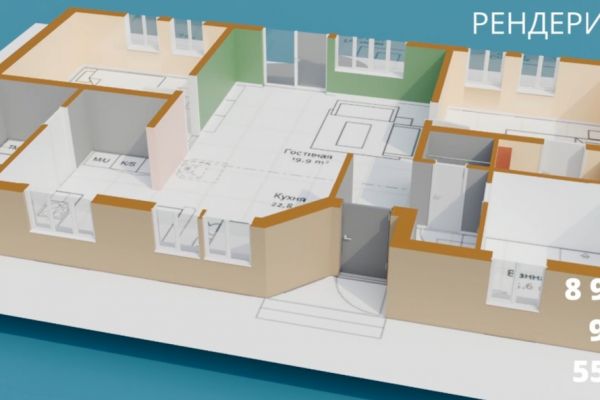 3д-модель планировки