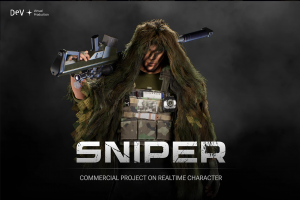 Персонаж "Снайпер" для синематика игры "Bounty Hunter"