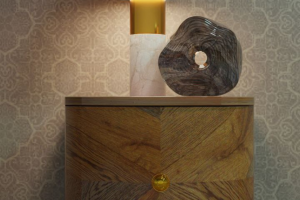 3д-визуализация тумбы в интерьере