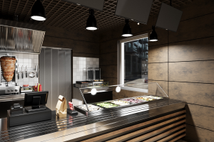 3d-визуализация шаурмичной