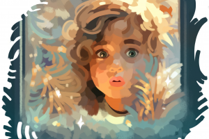 девочка в окне иллюстрация морозы