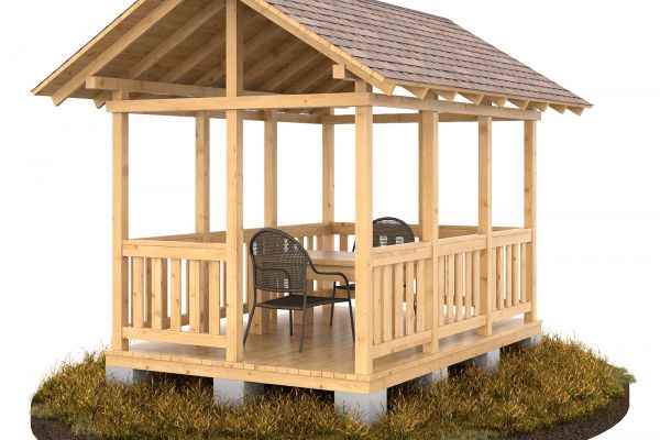 Беседка садовая 3d-визуализация