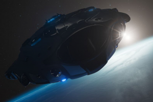 Интерьер космического корабля для кинофильма "Созвездие Черной каракатицы"