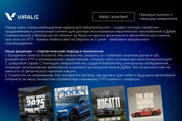 TastyMotors : Как мы создали стратегию и контент для дилера эксклюзивных авто в Дубае до привоза первого автомобиля
