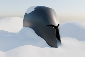 Шлем в снегу