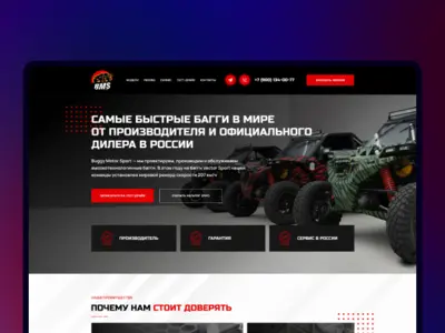 Разработка сайта производителя высокотехнологичных багги «Buggy Motor Sport»