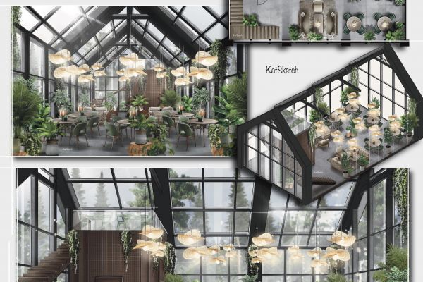 Скетч визуализация ресторана