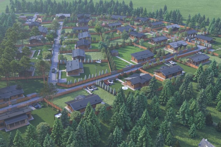 Визуализация коттеджного поселка для сайта - 5619035