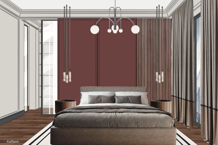 Интерьерный скетч-коллаж 3Д - 5619105