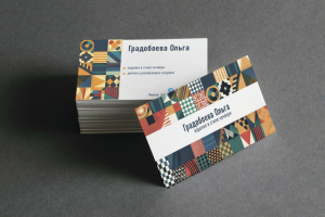 Дизайн визитки для тканевых изделий