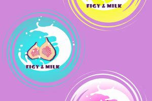 Иллюстративный логотип для бренда натурального мыла " Figy & Milk "