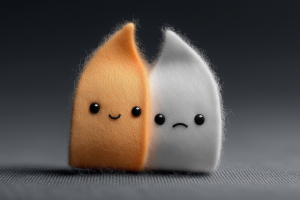 огоньки, цветной веселый и черно-белый грустный