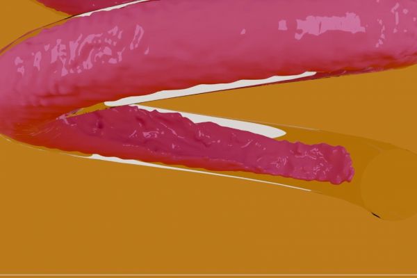 Фотореалистичные видео с жидкостью стекающей по архимедовой спирали