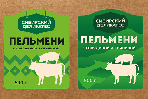 Разработка этикетки упаковки полуфабрикатов для Сибирского деликатеса
