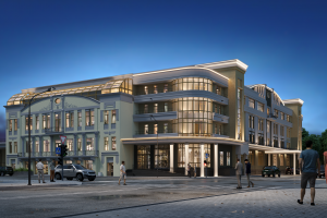 Административное здание (ночная визуализация)