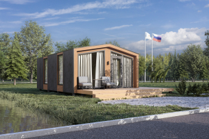 Типовой домик для коттеджного поселка "Жирафы" 30 кв.м.